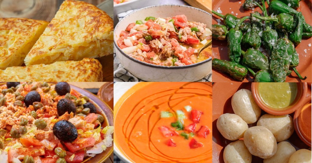 menú de tapas menú de tapas