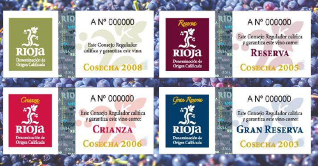 joven, crianza, reserva, gran reserva